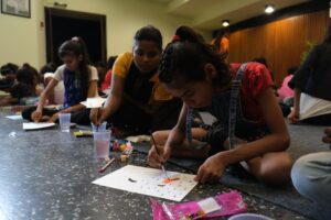 Kids drawing class at RART WORKS Bangalore