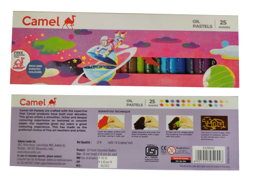 Camel Oil Pastels β 25 Shades