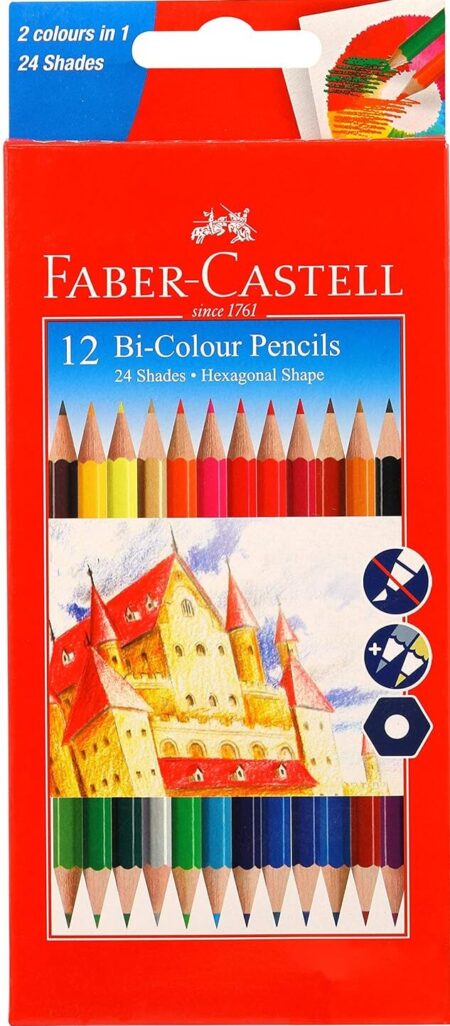 Color Pencils 24 shades bi-color