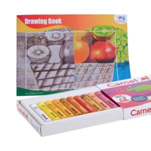 Art Essentials Combo: A4 Drawing Book (40 Pages) + 25 Shades Oil Pastels