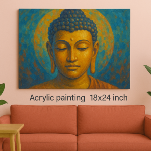 Buddha’s Serenity Acrylic Painting on canvas (18 by 24 inches)